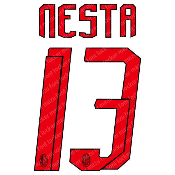 AC Milan 2007-2008 Font Vector (AI, EPS, SVG, TTF) – #1 Authentic Style