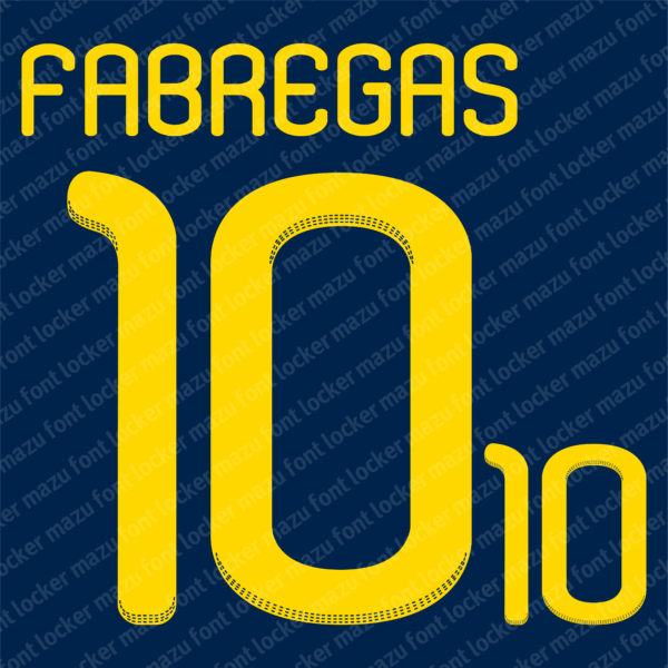 Spain World Cup 2010 Font Vector (AI, EPS, SVG, TTF)