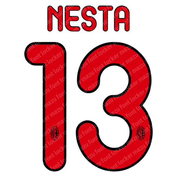 AC Milan 2011-2012 Font Vector (AI, EPS, SVG, TTF) – #1 Authentic Style