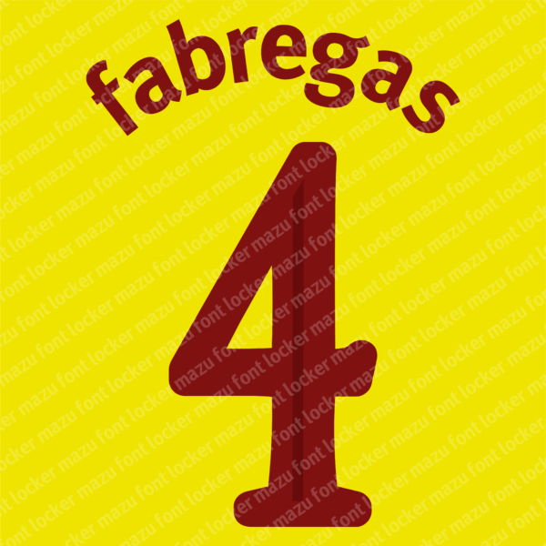 Arsenal UCL 2010-11 Home, Away & Third Font Vector (Digital Download)