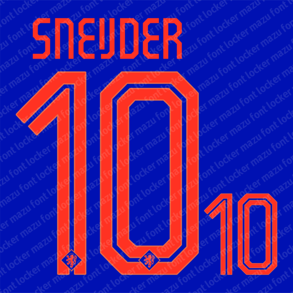 Netherlands World Cup 2014 Home & Away Font Vector (Digital Download)
