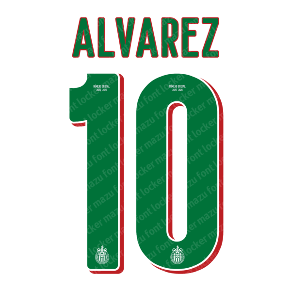 Chivas Guadalajara 2025-2026 Font Vector – Legendary Mexican Reds Powerhouse Masterpiece