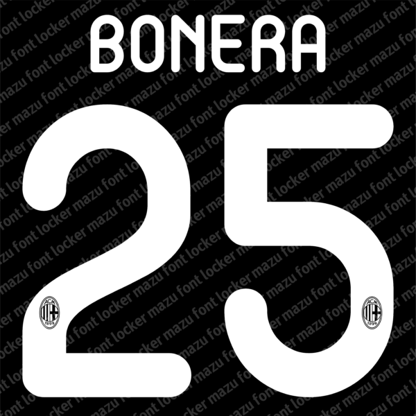 AC Milan 2011-2012 Font Vector (AI, EPS, SVG, TTF) – #1 Authentic Style