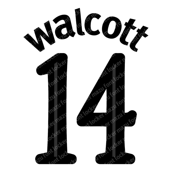 Arsenal UCL 2010-11 Home, Away & Third Font Vector (Digital Download)