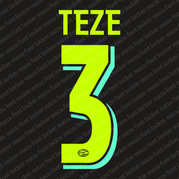 PSV Eindhoven 2024-2025 Font Vector – Bold Philips Kit