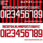 AC Milan 2008-2009 Font Vector – Glorious Rossoneri Powerfont
