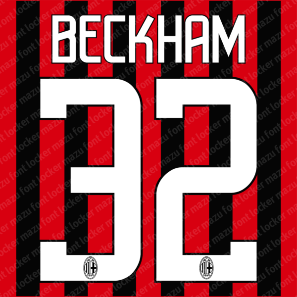 AC Milan 2008-2009 Font Vector – Glorious Rossoneri Powerfont