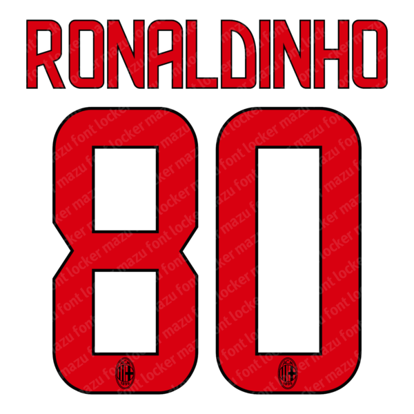 AC Milan 2008-2009 Font Vector – Glorious Rossoneri Powerfont