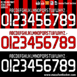 AC Milan 2010-2011 Font Vector (AI, EPS, SVG, TTF) – #1 Authentic Style