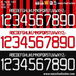 AC Milan 2012-2014 Font Vector (AI, EPS, SVG, TTF) – Authentic Retro Kit