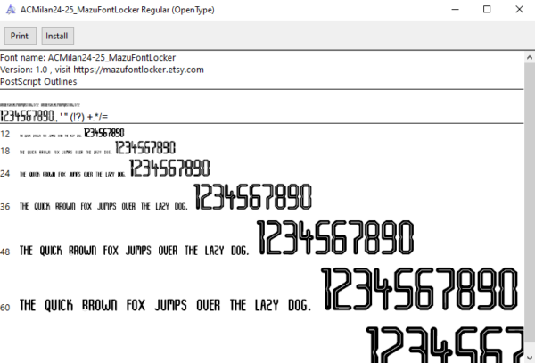 AC Milan 2024-2025 Font Vector – Spectacular Iconic Red & Black Edition