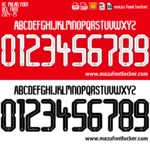 AC Milan 2024-2025 Font Vector – Spectacular Iconic Red & Black Edition