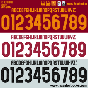 AS Roma 2015-2016 Font Vector – Legendary Giallorossi Masterpiece