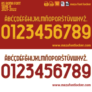 AS Roma 2021-2022 Font Vector – Epic Giallorossi Masterpiece