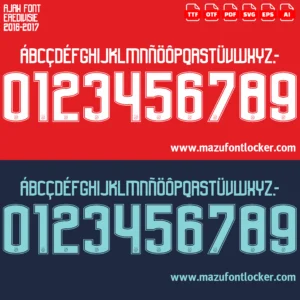 Ajax Amsterdam 2016-2017 Font Vector – Authentic Classic Kit