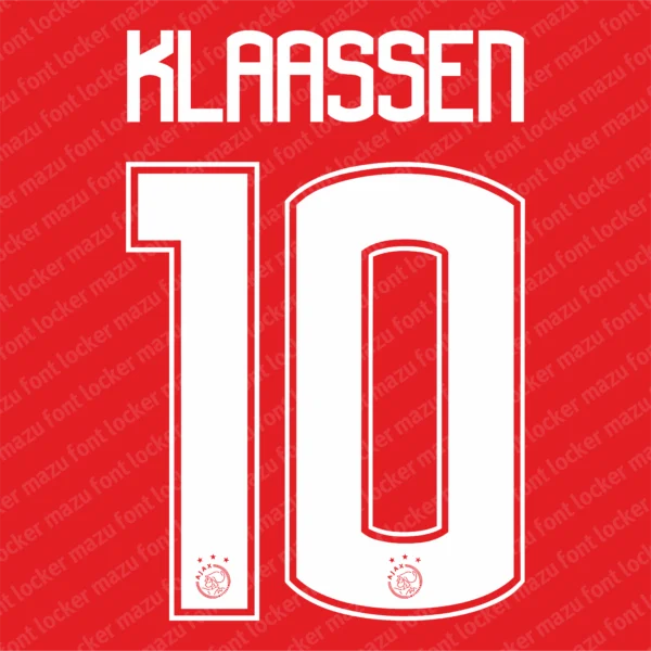 Ajax Amsterdam 2016-2017 Font Vector – Authentic Classic Kit