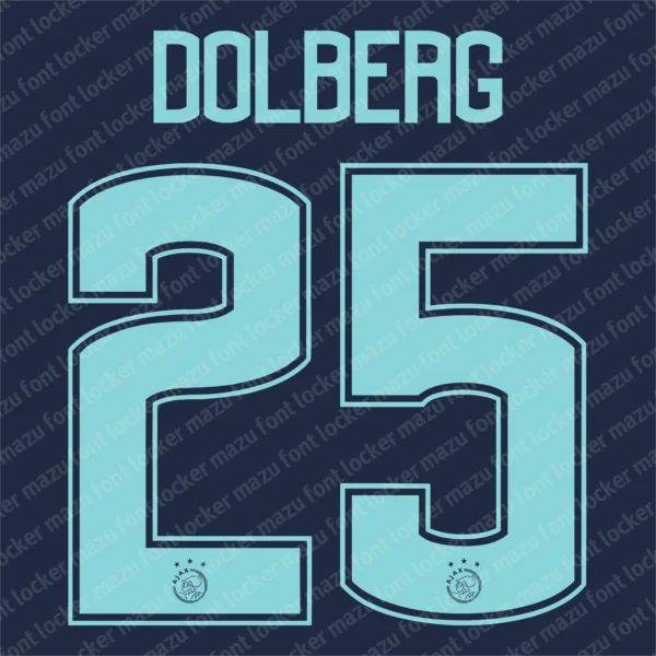 Ajax Amsterdam 2016-2017 Font Vector – Authentic Classic Kit