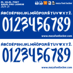 Al Hilal 2024-2025 Font – Dominant Blue Thunder Masterpiece