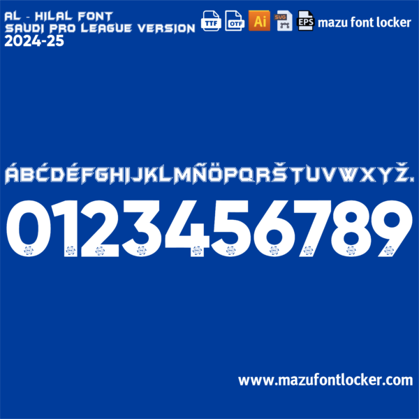Al Hilal SPL 2024-2025 Font – Explosive Dominant Masterpiece