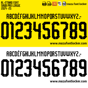 Al Ittihad 2024-2025 Font Vector – Fierce Tiger Masterpiece