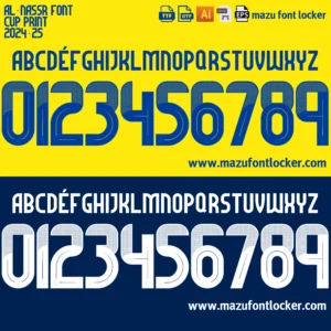 Al-Nassr 2024-2025 Font Vector – Epic Yellow Knights Masterpiece