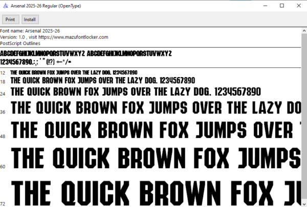 Arsenal 2025-26 Font Vector (AI, EPS, SVG, TTF) – #1 Authentic Style