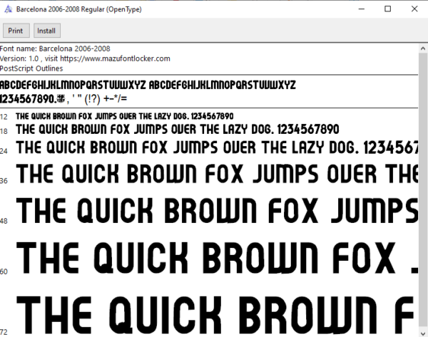Barcelona 2006-2008 Font Vector (AI, EPS, SVG, TTF) – #1 Authentic Style