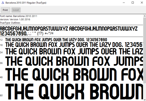 Barcelona 2010-2011 Font Vector (AI, EPS, SVG, TTF) – #1 Authentic Style