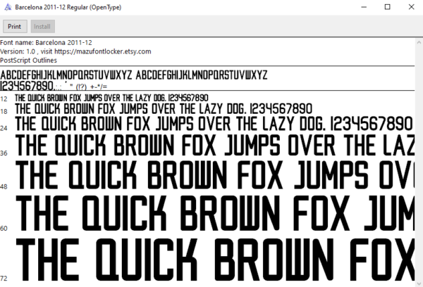 Barcelona 2011-2012 Font Vector (AI, EPS, SVG, TTF) – #1 Authentic Style