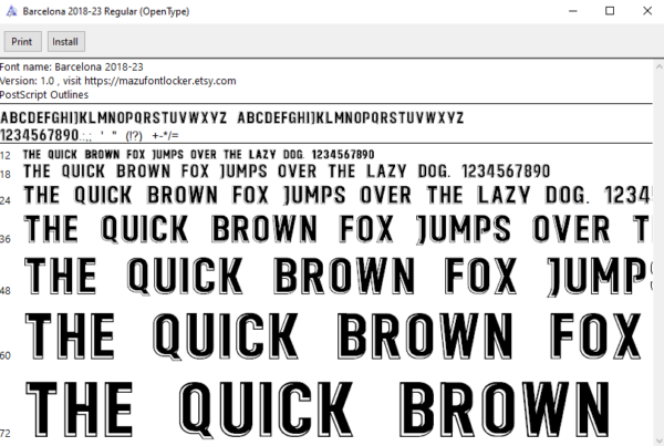 Barcelona 2018-2023 Font Vector (AI, EPS, SVG, TTF) – #1 Authentic Style