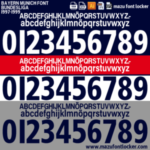 Bayern Munich 1997-1999 Font Vector – Epic Bavarian Legend