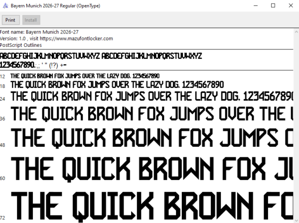 Bayern Munich 2026-27 Font Vector (AI, EPS, SVG, TTF) – #1 Authentic Style