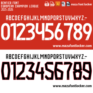 Benfica 2025-2026 Font Vector – Epic Dominant Águias Masterpiece