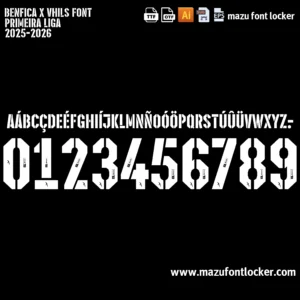 Benfica X Vhils 2025-2026 Font Vector – Incredible Artistic Eagles Vector Kit