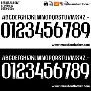 Besiktas 2025-2026 Font Vector – Bold Besiktas Turkish Masterpiece
