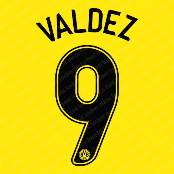 Borussia Dortmund 2006-2010 Font Vector – Thrilling Klopp Era Masterpiece