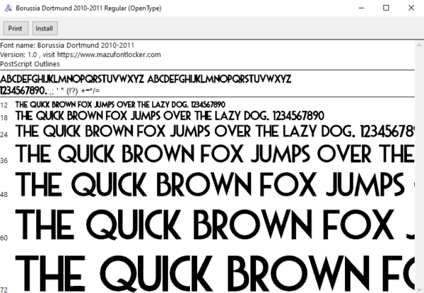 Borussia Dortmund 2010-2011 Font Vector – Explosive Legendary Schwarzgelben Masterpiece