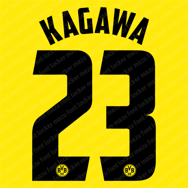 Borussia Dortmund 2011-2012 Font – Legendary Yellow Wall Masterpiece