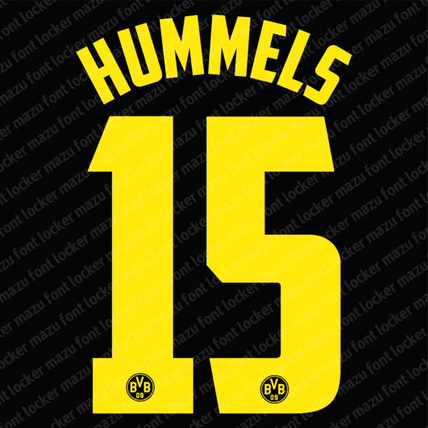 Borussia Dortmund 2011-2012 Font – Legendary Yellow Wall Masterpiece