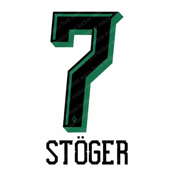 Borussia Monchengladbach 2026-2027 Font Vector – Bold Bundesliga Power