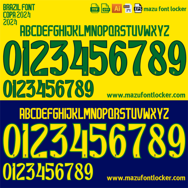 Brazil Copa America 2024 Font – Explosive Verde-Amarelo Masterpiece