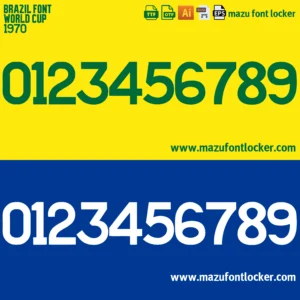Brazil World Cup 1970 Font Vector – Legendary Golden Samba Masterpiece