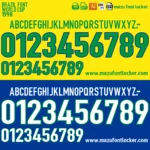 Brazil World Cup 1998 Font Vector – Ultimate Explosive Yellow-Green Powerhouse