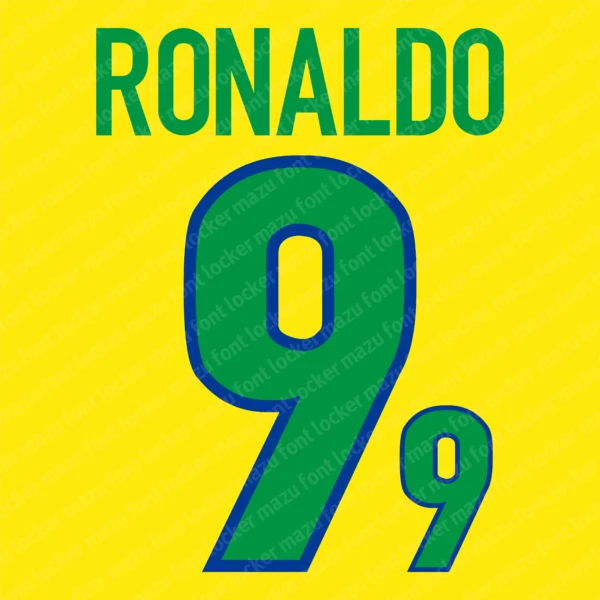 Brazil World Cup 1998 Font Vector – Ultimate Explosive Yellow-Green Powerhouse