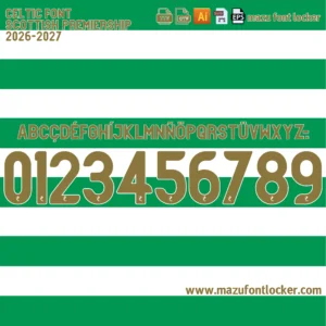 Celtic 2026-2027 Font Vector – Stunning Legendary Hoops Masterpiece
