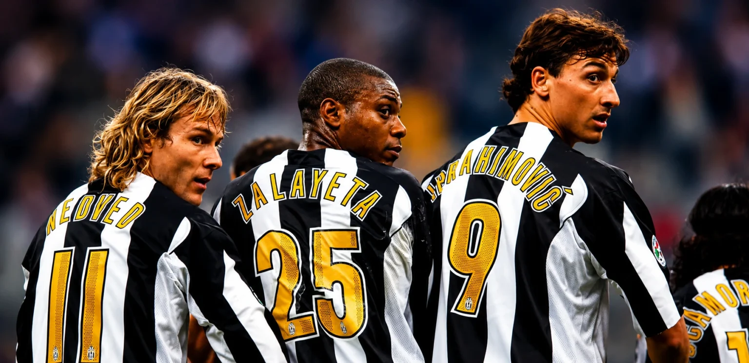 Juventus 2004-2006 Home Kit Font
