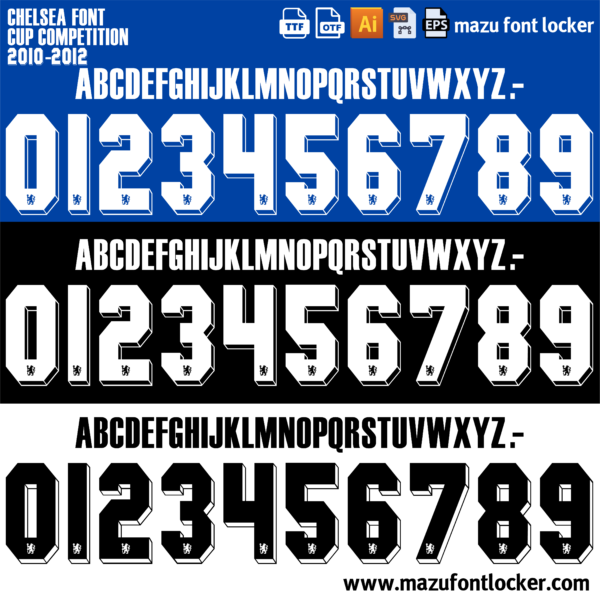 Chelsea 2010-2012 Font Vector – Triumphant Champions Masterpiece