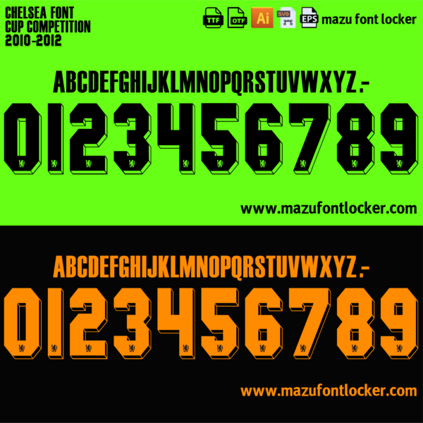 Chelsea 2010-2012 Font Vector – Triumphant Champions Masterpiece