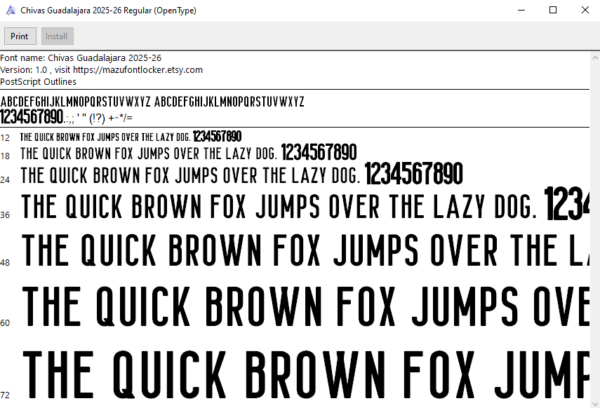 Chivas Guadalajara 2025-2026 Font Vector – Legendary Mexican Reds Powerhouse Masterpiece