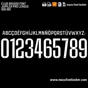Club Brugge 2026-2027 Font Vector – Epic Blauw-Zwart Masterpiece